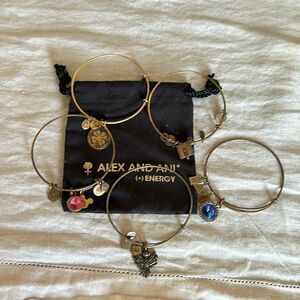 Alex an Ani bundle 5 braceletes with dust bag